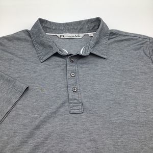 Travis Mathew Mens Short Sleeve Pima Cotton‎ Blend Golf Polo Gray Size XL